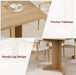 71" Large Dining Table for 6 to 8 People, Modern Dinner Table with Unique Wooden Legs, Rectangle Dining Table for Kitchen, Dining Room & Living Room, Oak