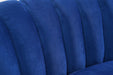 Velvet Curved Sectional Round-Shaped Couch for Living Room Standard Sofa, 142", Blue