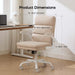 Home Office Desk Chair, Fabric Flip-Up Armrests Comfy Task Chair