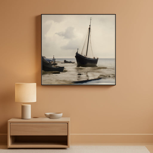 Canvas Art Wall Decor Modern Vintage Canvas Wall Pictures for Living Room Coastal Nautical Wall Art Artwork for Walls Nature Landscape Wall Art Work for Home Office Kitchen Wall Decoration 32" X 48"