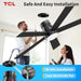 52" Black Ceiling Fan with Light and Remote, Modern LED 3-Color, 3CCT, Quiet Motor for Bedroom, Living Room, Dining Room, Ceiling Fans with Lights (Black)