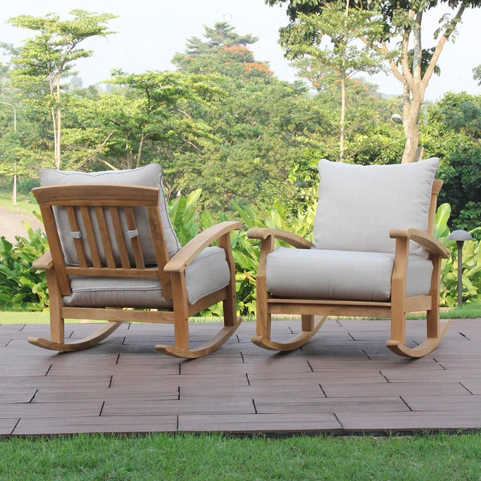 Summerton Teak 2 - Person Patio Conversation Sets with Cushions
