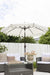 PAT8010A Collection Venice Navy and White Single Scallop 9Ft Crank Outdoor Push Button Tilt Umbrella