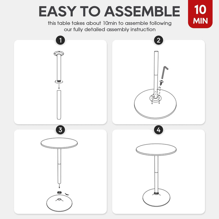 40 Inch Round Bistro Pub Table IndustrialGradeMDFTop