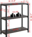 Grey 3-Tier Industrial Bookshelf For Office Storage