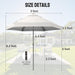 CROWN SHADES 9 Ft Patio Umbrella with Auto-Tilt & Olefin Fabric - Patented 90° Edge Connection Wind Resistant, Outdoor Umbrella for Table, Pool, Beach, Effortless Crank System
