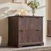 Dark Walnut Two-Drawer Fluted Lateral File Cabinet