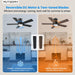 42 Inch Low Profile Ceiling Fan with Light, Black Ceiling Fans with Lights and Remote, Flush Mount, 6 Speeds Reversible Quiet DC, 3CCT Dimmable, Indoor Outdoor Ceiling Fans for Patios Bedroom