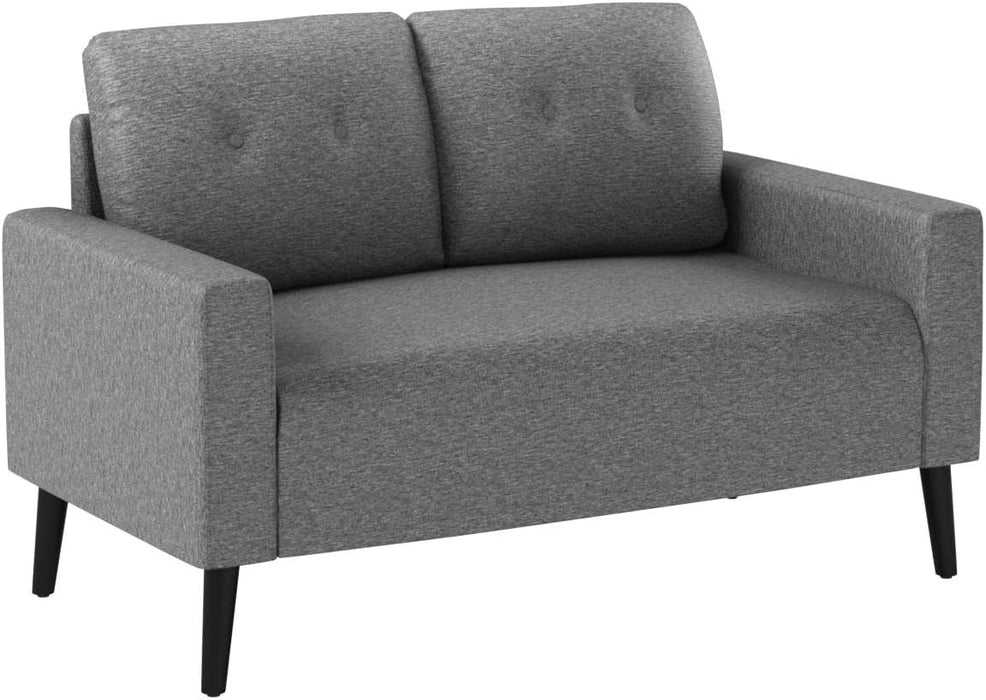 Modern Fabric Loveseat with Removable Backrest