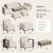 Patio Furniture Set, Outdoor Sectional with 9.5'' Thick Cushion