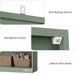 83.7" Tall Bookshelf and Bookcase,7-Tier Double Bookshelves Green