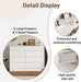 9-Drawer Dresser for Bedroom, 47.2" Wide Handleless Design, White