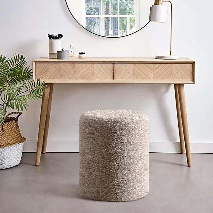 Modern round Ottoman with Soft Padded Seat, Multifunctional Vanity Stool for Makeup, Upholstered Footrest Stool Ottoman Foot Stool for Living Room, Bedroom
