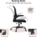 Ergonomic Office Chair, Comfort Swivel Home Office Task Chair, Breathable Mesh Desk Chair, Lumbar Support Computer Chair with Flip-Up Arms and Adjustable Height