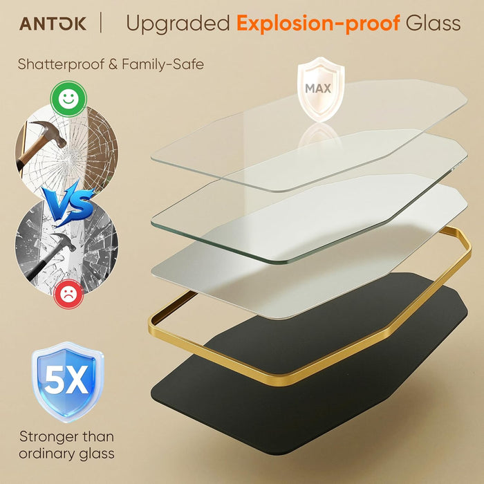 Full Length Mirror, 71"X32" Floor Mirror, Free Standing Wall Mounted or Leaning Full Body Mirror with Aluminum Alloy Frame, Diamond Irregular for Bedroom Entryway Cloakroom, Gold