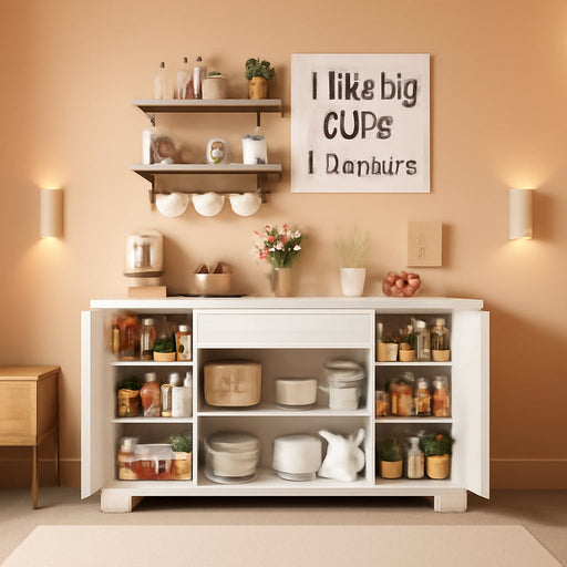 White Buffet Cabinet With Expansive Storage Drawers