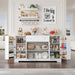 White Buffet Cabinet With Expansive Storage Drawers