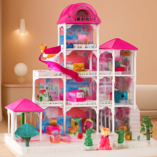 Dolls House for Girls Toys, 4 Stories 10 Rooms Dollshouse with 2 Princesses Slide Accessories, Playset for Toddler Playhouse Gift for for 3 4 5 6 7 8+ Year Old Girls Toys