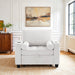 Beige Adjustable Sleeper Chair Sofa Bed Upholstered