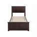 Charlotte Espresso Black Solid Wood Frame Twin Low Profile Platform Bed with Matching Footboard