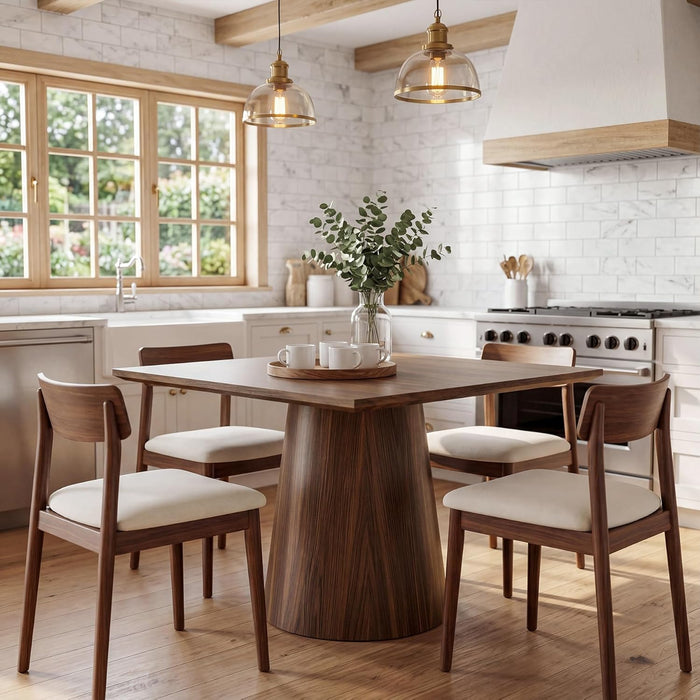 Space Saving SquareShaped Dining Table Pedestal Base