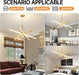 Gold 31 Inch LED Sputnik CeilingChandelier Dimmable