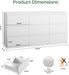 Modern 9 Drawer Dresser for Bedroom, Simply Chest of Drawers, Wood Storage Dresser with Deep Drawers for Living Room Hallway Entryway (White)