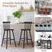 Windsor Wooden Barstools Set of 4 for Kitchen Island, Farmhouse 30 Inch Bar Height Stools Chairs with Spindle Back for Bar Bistro, Black