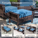 6-Piece Patio Furniture Set with High Back Chairs, Blue