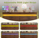 6 Drawer Dresser with LED Lights and Charging Station, 47" Wide Walnut Wood Fluted Dresser for Bedroom, Modern Chest of Drawers for Closet Organizer Cabinet for Living Room, Entryway, Hallway