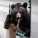 Grizzly Bear Canvas Wall Art, Animal Prints for Cabin, Lodge, or Farmhouse, Brown Bear Wall Decor and Nature-Inspired Pictures, Wildlife Canvas Art for Living Room 24X36