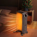 1500W Oil Filled Radiator Heater with Remote Control 3 Modes 24H Timer