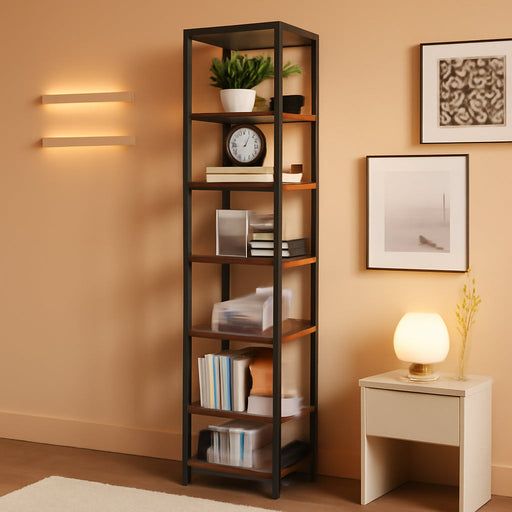 Industrial Grade Rustic 75Inch Corner Bookshelf Studio
