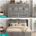 Grey QueenSize MurphyBed With Mattress USBCharging