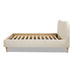Jennifer Taylor Home Roman Curved Headboard Upholstered Platform Bed, Queen, Oatmeal Light Beige Chenille