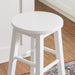Zeke White 24" Counter Stool with round Seat