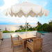 UMB1001 Collins 9 Ft. Classic Cottage Tassel Market Patio Umbrella with Auto-Tilt, Crank, Wind Vent and UV Protection