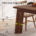 Solid Wood Dining Table for 4-6 People, 63 Inches Dining Room Table, Vintage Rectangle Kitchen Table with Leaning Legs, Dinner Tables for Dining Room Living Room, Easy Assembly, Chestnut