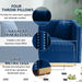 Velvet Sofa Set: Modern L Shaped Couch and Loveseat Set with Gold Metal Legs and Nailhead for Living Room, Apartment and Office (Blue)