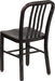 Commercial Grade Black-Antique Gold Metal Indoor-Outdoor Chair