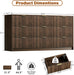 Walnut Dresser for Bedroom, Modern Dresser with 9 Drawers and Smooth Slides, Wide Chest of Drawers with Golden Handles for Bedroom, Living Room, Closet, 15.7" D X 63" W X 31.5" H