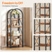 Small 4Tier Arched Bookshelf Industrial Metal Frame