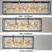 Black and Gold Chandelier, 8-Light Rectangle Crystal Chandeliers Rectangular Modern Farmhouse Pendant Light Fixture for Dining Room Kitchen Island Large, L38.5 Inch