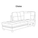 Semi PU Leather Sectional Sofa, L Shaped Couch,Sectional Sofa Set for Small Space Living Room, White(Without Ottoman)