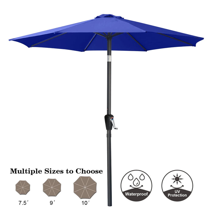 9FT Patio Umbrella with Push Button Tilt,13+Colors, Blue