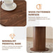35.5" round Dining Table for 2 4, Brown