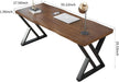 Solid Wood Desk FiftyFiveInchWide Matte Brown RusticAgedOak