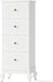 White Wooden File Cabinet, 4 Drawers, Adjustable