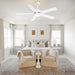 Charlie 52 In. Integrated LED Indoor White Ceiling Fans with Light and Remote Control Included