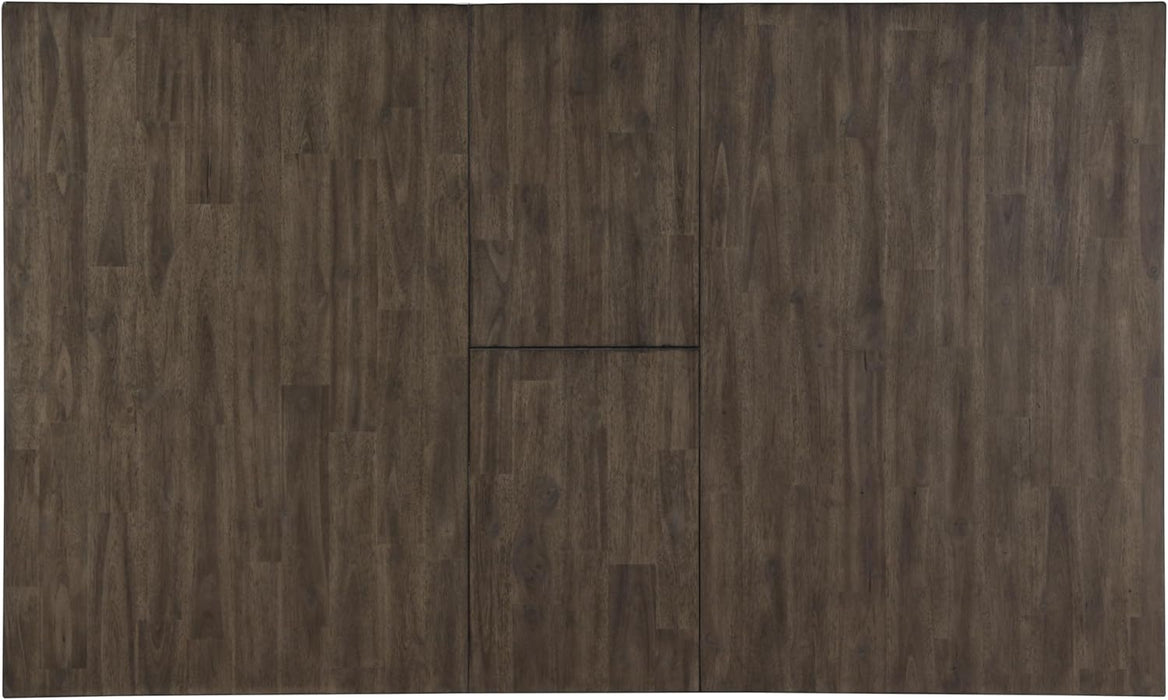 Furniture Abacus Rectangular Dining Table, 48"-60" Table W/ 12" Butterfly Leaf Extention, Seats up to 6, Kitchen/Dining/Living Room, Asian Hardwood Solids, 36" D X 48" W X 30" H, Gray
